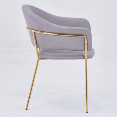 Lot de 2 chaises / fauteuils Ulrick Tissu Gris