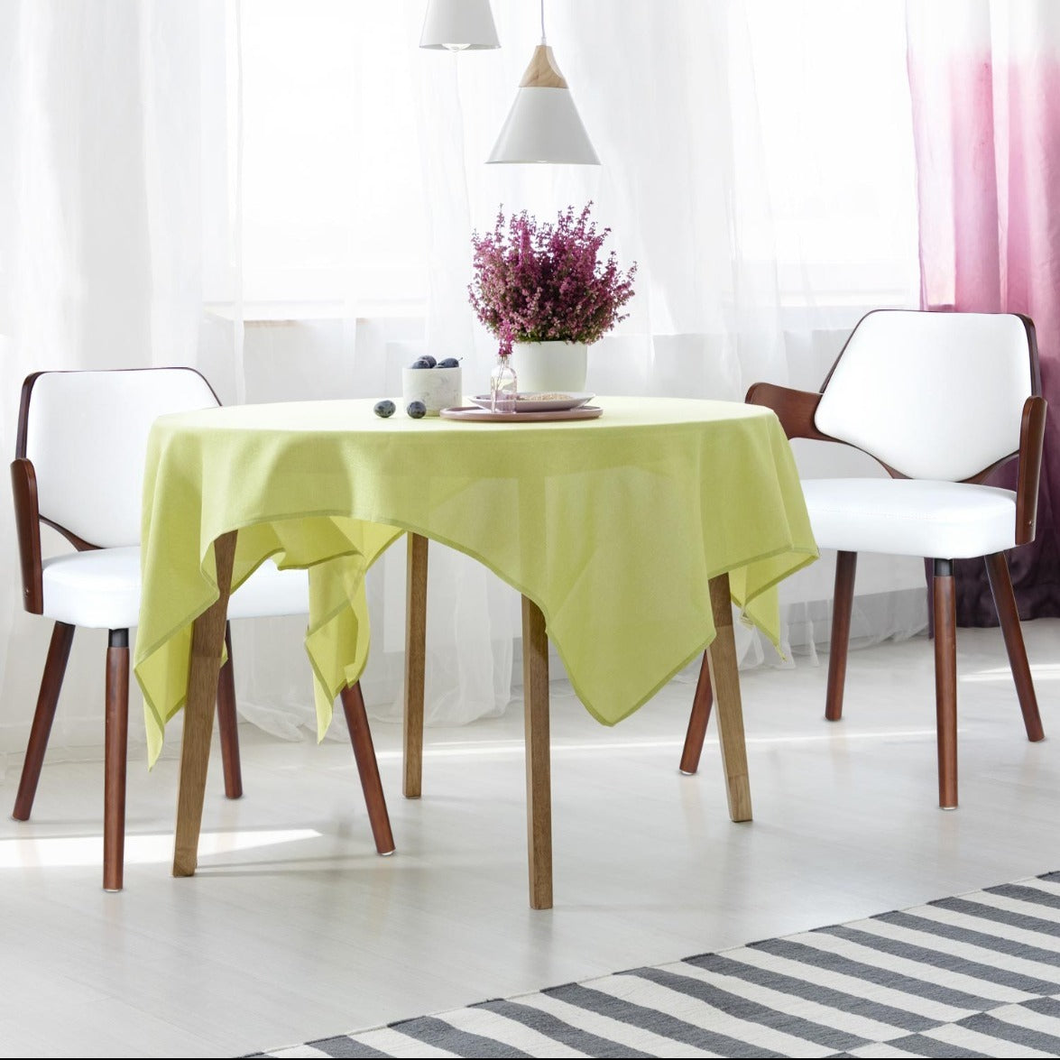 Lot de 2 chaises scandinave Dima Bois Noisette et Blanc