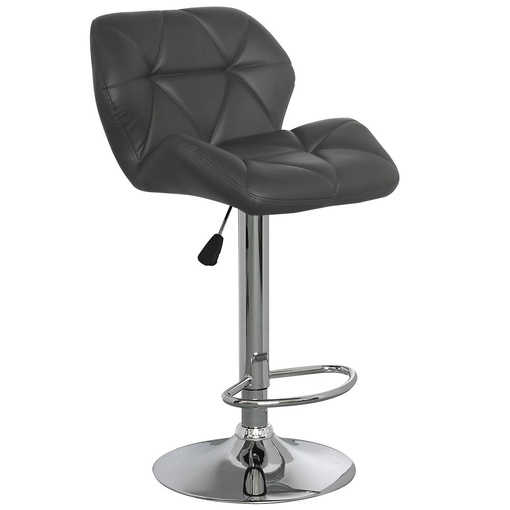 La chaise de bar matelassée Lizie Gris