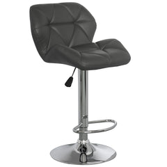 La chaise de bar matelassée Lizie Gris