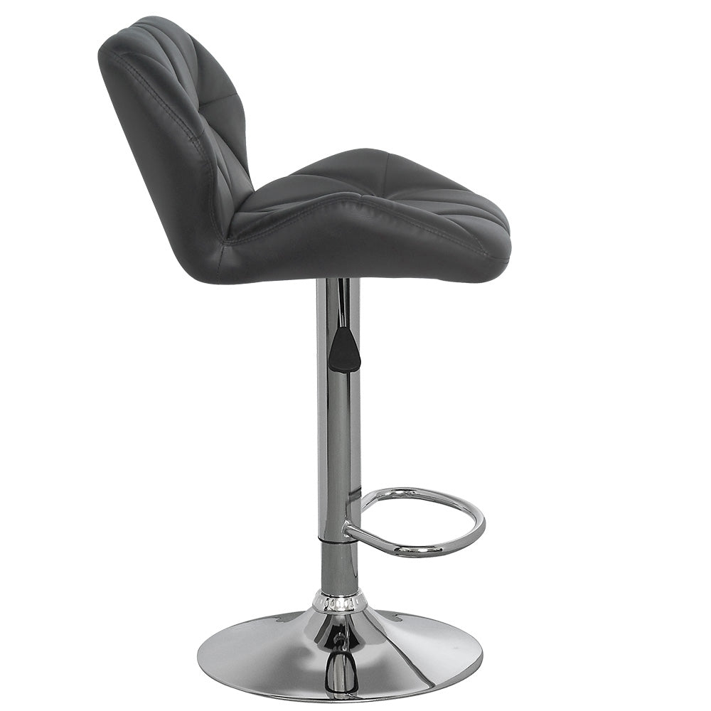 La chaise de bar matelassée Lizie Gris