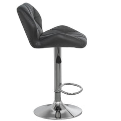 La chaise de bar matelassée Lizie Gris