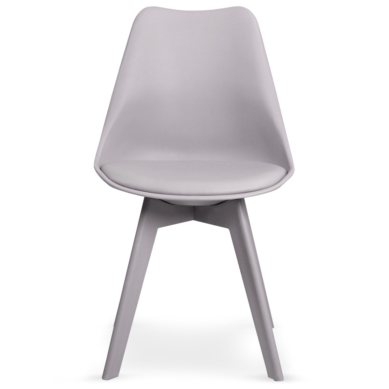 La chaise moderne Juno grise vue de face