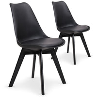 Juego de 2 sillas Juno en negro