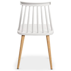 Chaise nordique blanche Trouville vue de dos