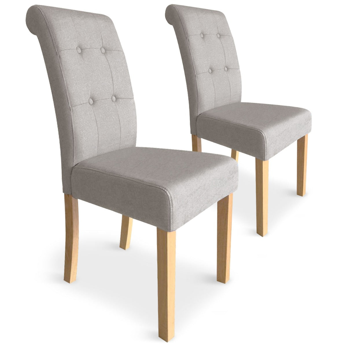 Lot de 2 chaises Adam Tissu Beige