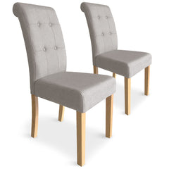 Lot de 2 chaises Adam Tissu Beige