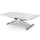 Table basse modulable XL blanc laqué avec plateau relevable