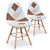 Lote de 2 sillas patchwork beige modelo Lisa