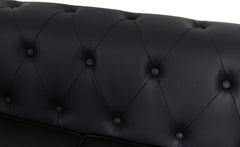 Le canapé Chesterfield capitonné 3 places original noir