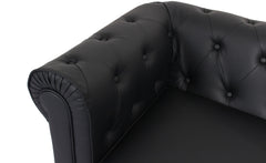Le canapé Chesterfield capitonné 3 places original noir