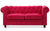 Canapé 2 places en velours rouge
