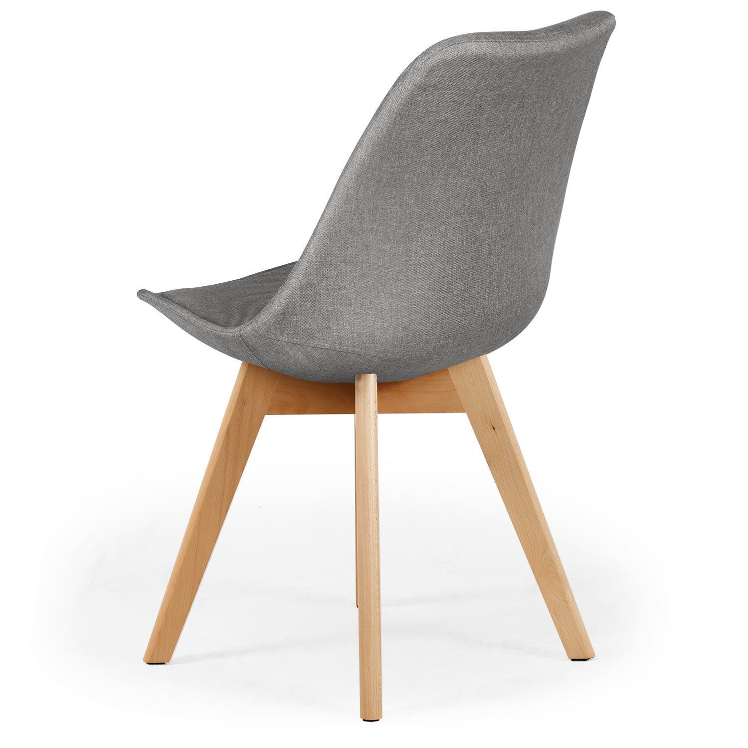 Lot de 4 chaises Conor tissu Gris
