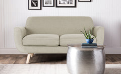 Canapé scandinave 2 places Danube Tissu Beige