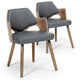 Juego de 2 sillones escandinavos en gris vintage