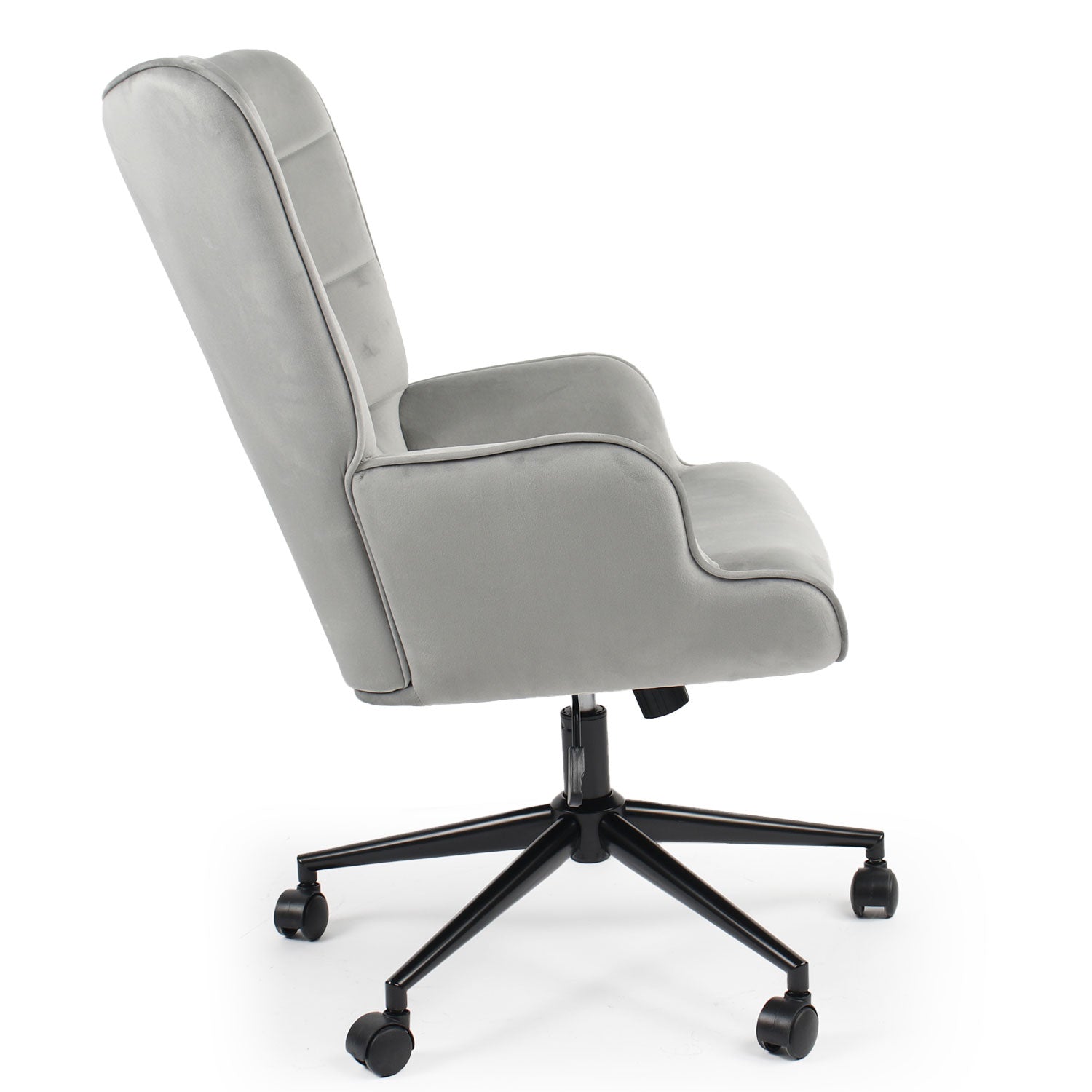 Fauteuil de bureau moderne à haut dossier Florelo Velours Gris