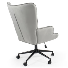 Fauteuil de bureau moderne à haut dossier Florelo Velours Gris