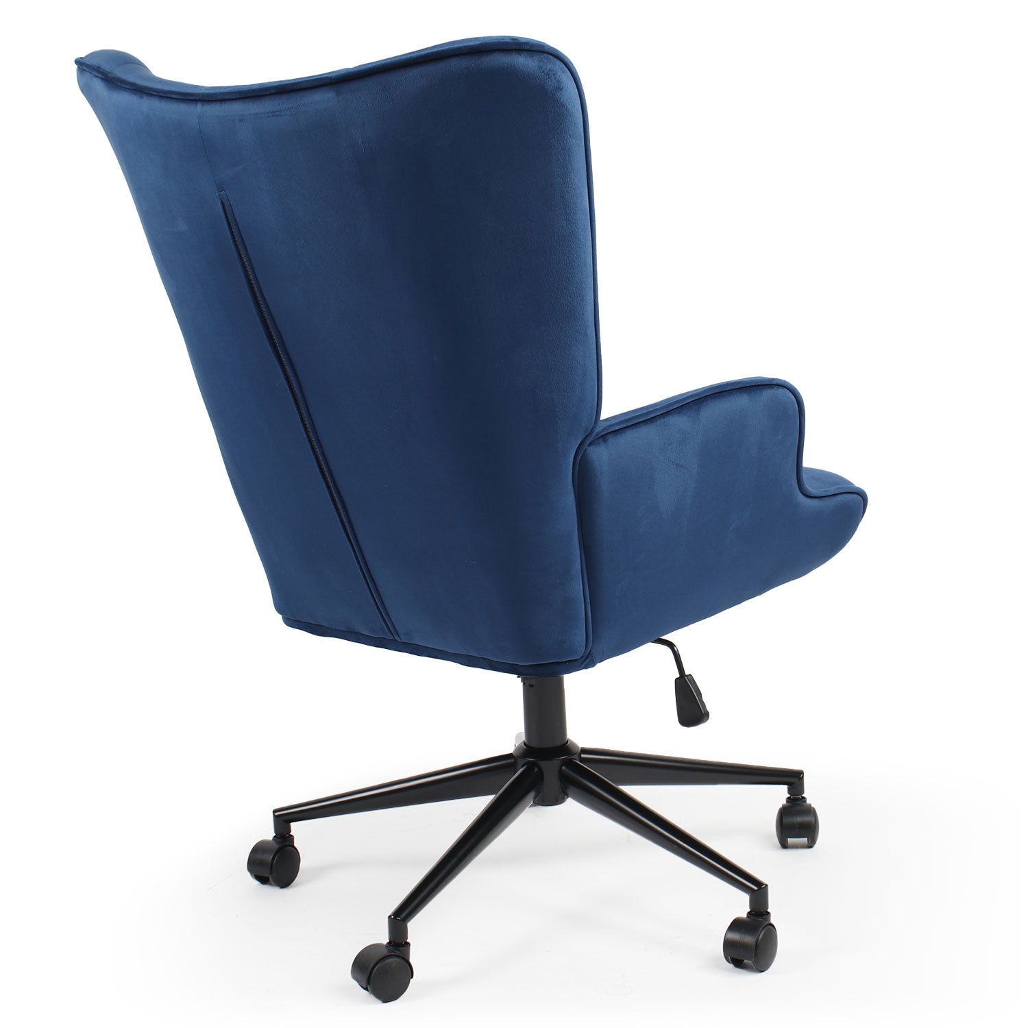 Fauteuil de bureau moderne à haut dossier Florelo Velours Bleu