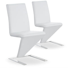 Lot de 2 chaises design et modernes blanches Flash