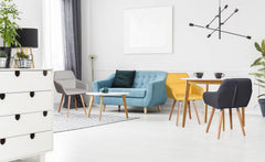 Chaise / Fauteuil scandinave Frida Tissu Jaune