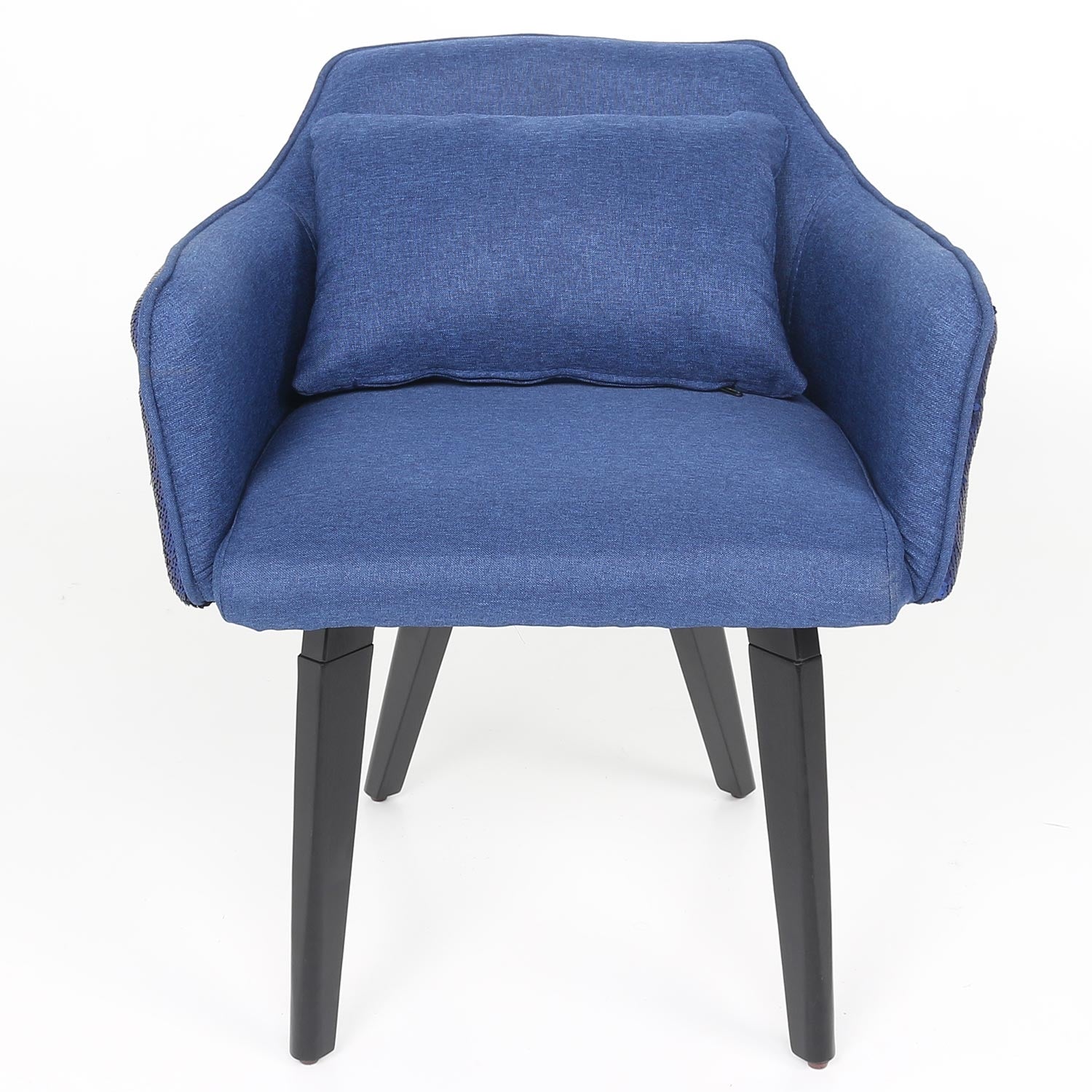 Chaise / Fauteuil Gybson Sequins Tissu Bleu et Sequins Bleu