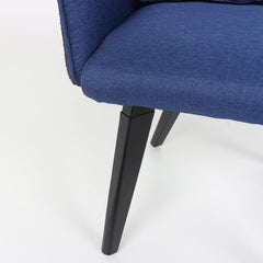 Chaise / Fauteuil Gybson Sequins Tissu Bleu et Sequins Bleu