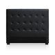 Tête de lit noire 140 cm capitonnée