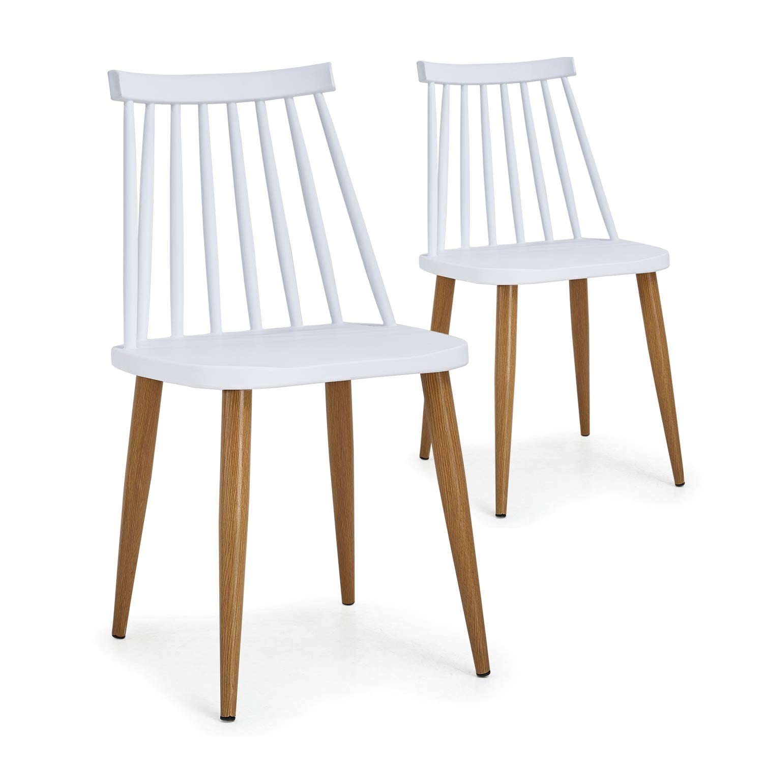 Lot de 2 chaises scandinaves Houlgate Blanc
