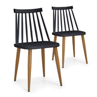 Set de 2 sillas escandinavas negras