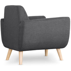 Fauteuil scandinave Danube Tissu Gris Foncé vu de dos