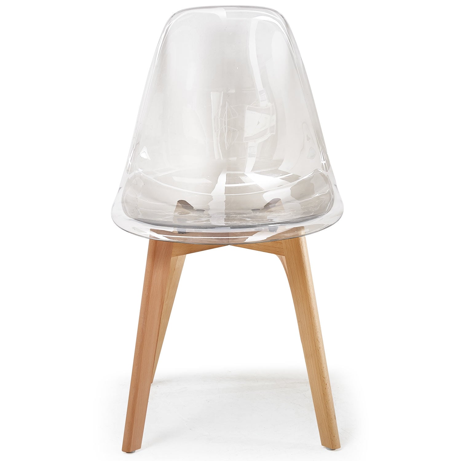 Lot de 2 chaises scandinaves Larry plexi Transparent