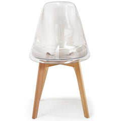 Lot de 2 chaises scandinaves Larry plexi Transparent