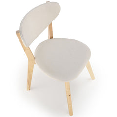 Lot de 2 chaise style scandinave Canada Crème