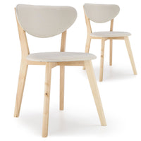Set de 2 sillas escandinavas Canadá beige