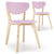 Set de 2 sillas escandinavas Canada en rosa