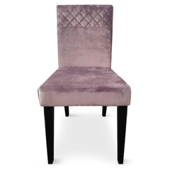 Chaise velours rose matelassée Milo