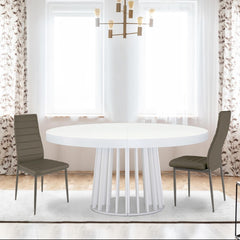 Juego de 4 sillas tapizadas taupe con diseño moderno