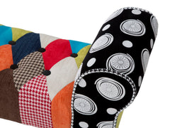 Banco patchwork Imperial de madera y tela
