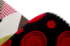 Banco patchwork Imperial de madera y tela