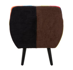 Fauteuil Impérial Tissu patchwork en bois