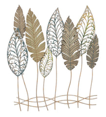 Panel decorativo Hojas Metal y MDF