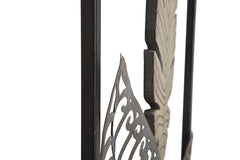 Panel de pared de metal y MDF de hojas 3D