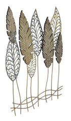 Panel decorativo Hojas Metal y MDF
