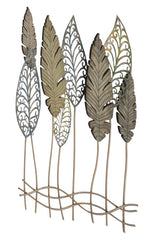Panel decorativo Hojas Metal y MDF