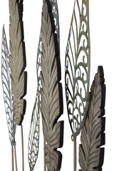 Panel decorativo Hojas Metal y MDF