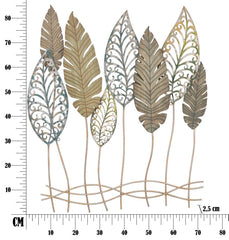 Panel decorativo Hojas Metal y MDF