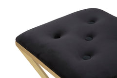 Taburete de bar Pirámide metal dorado Tejido negro