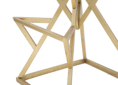 Taburete de bar Pirámide metal dorado Tejido negro
