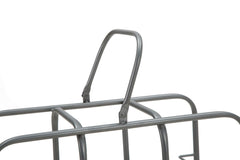 Porte-bouteilles 9 trous métal gris foncé avec poignée