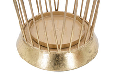 Paragüero de acero dorado minimalista